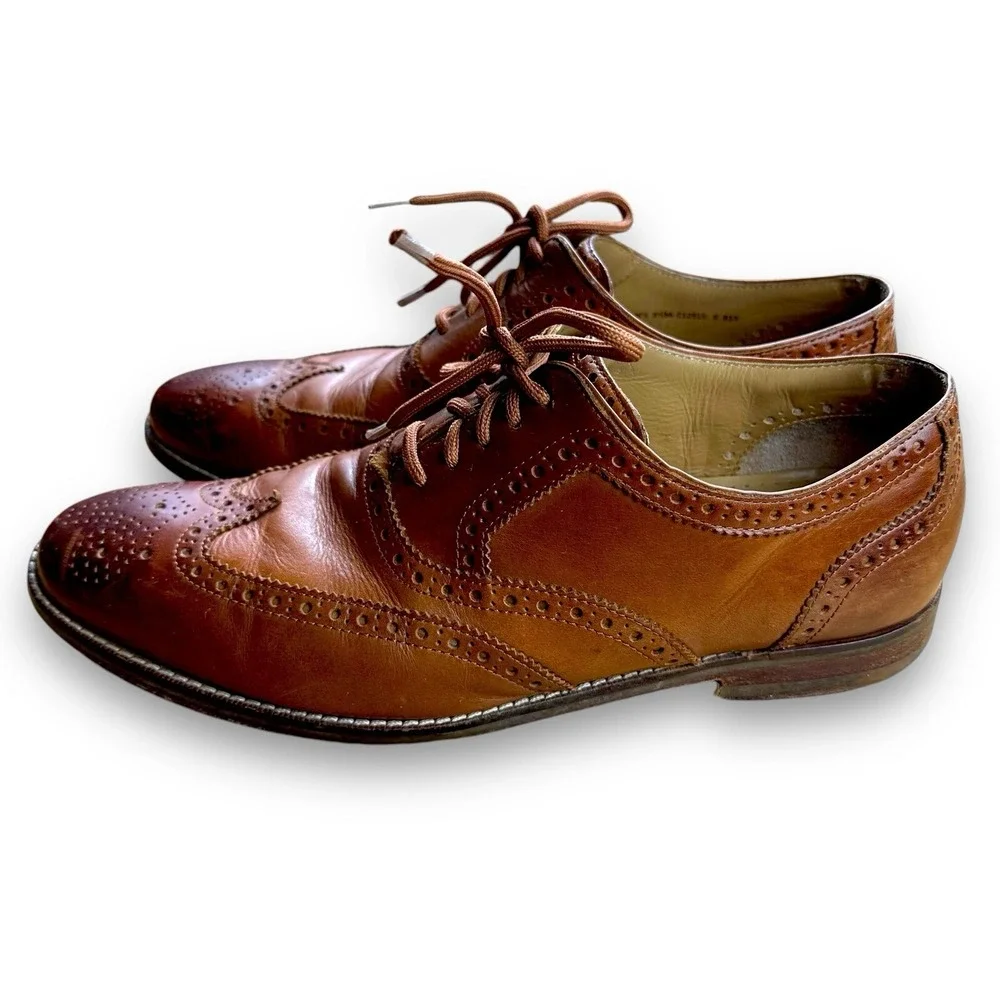Cole Haan Mens Oxford‎ 9.5M Wingtip Leather Grand OS Cambridge Shoes C12915